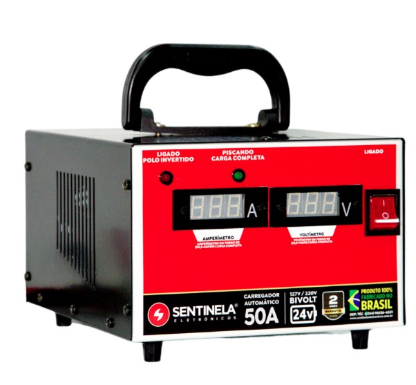 CARREGADOR BATERIA SENTINELA BIVOLT 50A MODELO (CAV5012/2003)